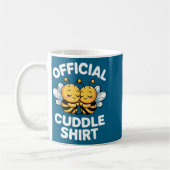Cuddle Shirt Cute Bees Funny Cozy Couple  コーヒーマグカップ (左)