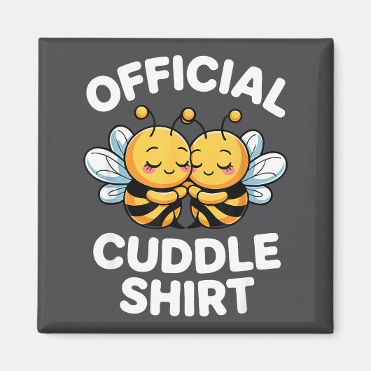Cuddle Shirt Cute Bees Funny Cozy Couple マグネット (正面)