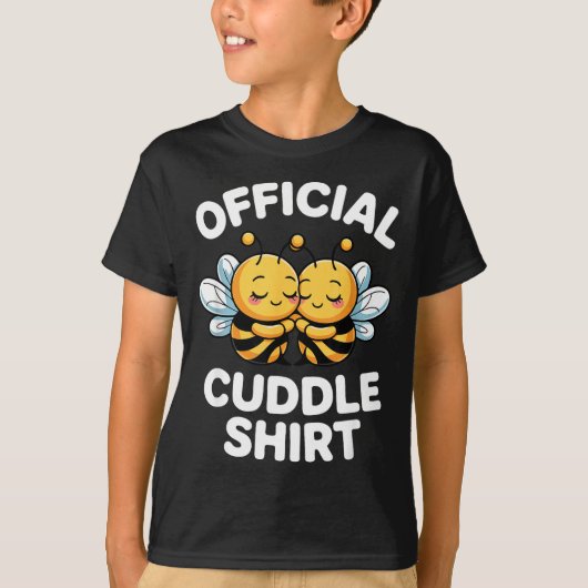 Cuddle Shirt Cute Bees Funny Cozy Couple  Tシャツ (正面)