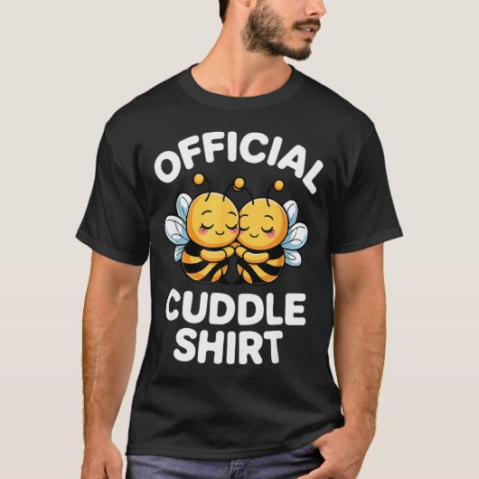 Cuddle Shirt Cute Bees Funny Cozy Couple  Tシャツ (正面)