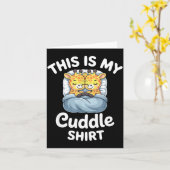 Cuddle Shirt Cute Giraffes Funny Cozy  カード (黄色い花)