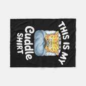 Cuddle Shirt Cute Giraffes Funny Cozy  フリースブランケット (正面(横))