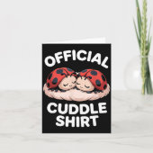 Cuddle Shirt Cute Ladybug Couple Cozy  カード (正面)