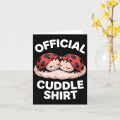 Cuddle Shirt Cute Ladybug Couple Cozy  カード (黄色い花)