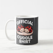 Cuddle Shirt Cute Ladybug Couple Cozy  コーヒーマグカップ (左)