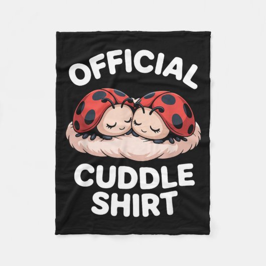 Cuddle Shirt Cute Ladybug Couple Cozy  フリースブランケット (正面)