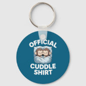 Cuddle Shirt Cute Sleepy Monkey Couple キーホルダー (正面)