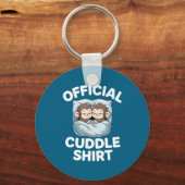 Cuddle Shirt Cute Sleepy Monkey Couple キーホルダー (正面)
