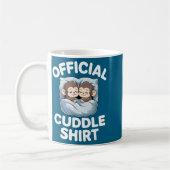 Cuddle Shirt Cute Sleepy Monkey Couple  コーヒーマグカップ (左)