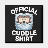 Cuddle Shirt Cute Sleepy Monkey Couple  マグネット (正面)