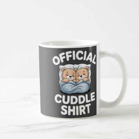 Cuddle Shirt Cute Teddy Bear Sleepwear コーヒーマグカップ (右)