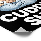 Cuddle Shirt Cute Teddy Bear Sleepwear  ポスター (角)