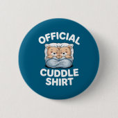 Cuddle Shirt Cute Teddy Bear Sleepwear  缶バッジ (正面)