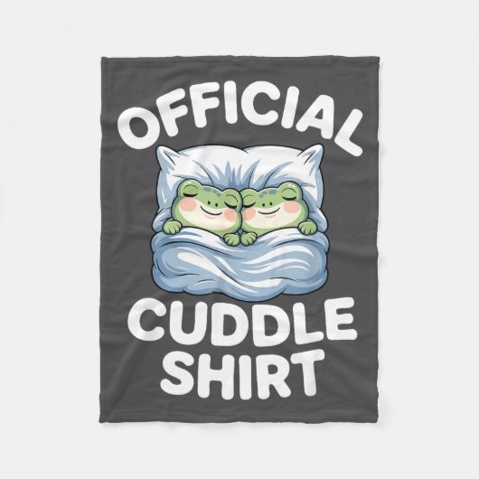 Cuddle Shirt Funny Cute Frogs Cozy  フリースブランケット (正面)