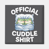 Cuddle Shirt Funny Cute Frogs Cozy  マグネット (正面)