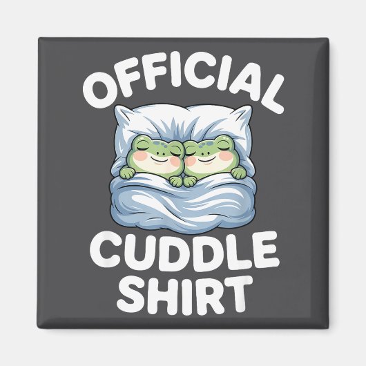 Cuddle Shirt Funny Cute Frogs Cozy  マグネット (正面)
