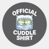 Cuddle Shirt Funny Cute Frogs Cozy  ラウンドシール (正面)