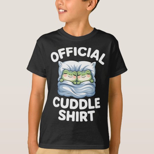 Cuddle Shirt Funny Cute Frogs Cozy  Tシャツ (正面)
