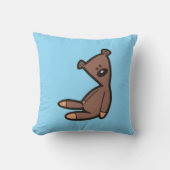 Cuddle Time! Cute Cartoon Teddy Bear Throw Pillow  クッション (正面)