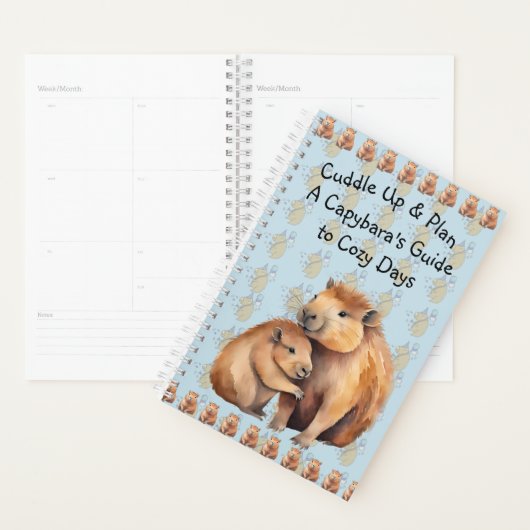 Cuddle Up & Plan: A Capybara's Guide to Cozy Days プランナー手帳 (ディスプレー)