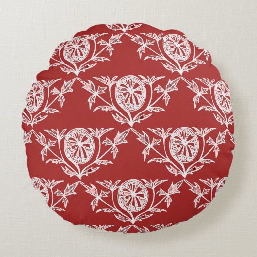 Cuddle_World-Traveler (c)赤白 ラウンドクッション (正面)