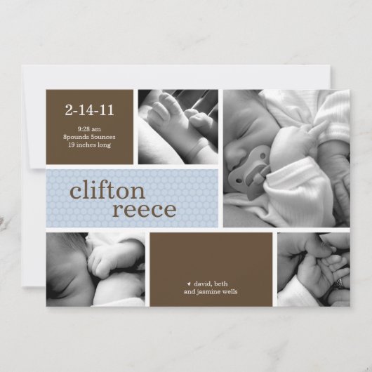 Cuddlebugの誕生の発表(ピンクか青) 案内状 (正面)