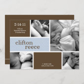 Cuddlebugの誕生の発表(ピンクか青) 案内状 (正面/裏面)