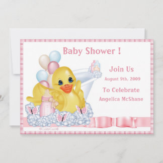 CuddleCreek® BathTimeDuckシャワー招待状 招待状