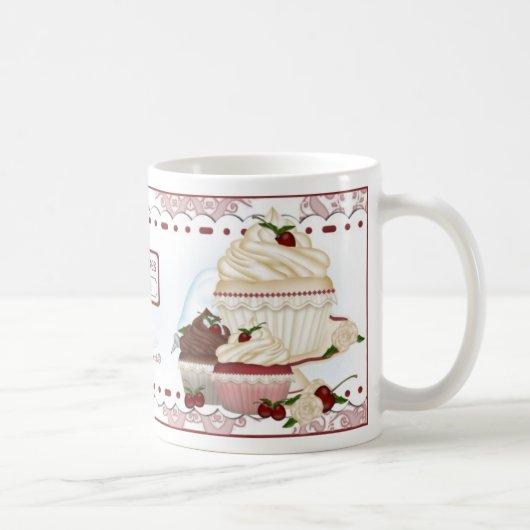 CuddleCreek® ClassyCupcakesのカフェのマグ マグカップ (右)