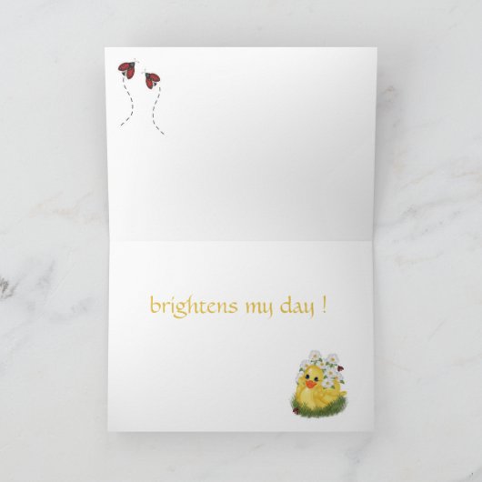 CuddleCreek® SunnyDuckの挨拶状 カード (内部)