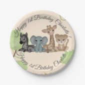 Cuddles 1st誕生日パーティー ペーパープレート (正面)