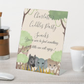 Cuddles 1st Birthday Party Snacks Sign 台座サイン (インサイチュ)