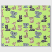 Cuddles on Olive Green Wrapping Paper ラッピングペーパー (フラット)