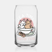 Cuddling Kitties in a Cup - Adorable Tea Time ガラス缶 (正面)