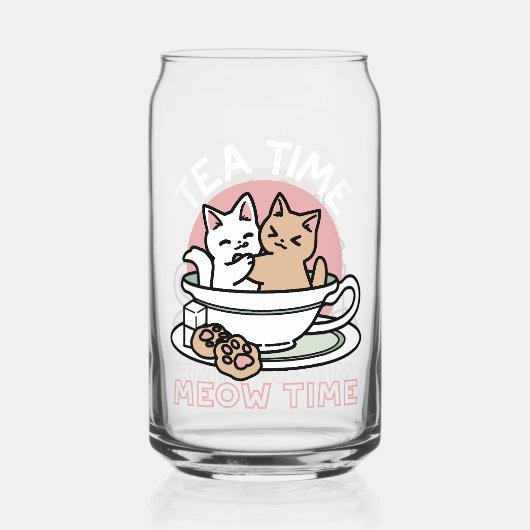 Cuddling Kitties in a Cup - Adorable Tea Time ガラス缶 (裏面)