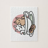 Cuddling Kitties in a Cup - Adorable Tea Time ジグソーパズル (縦)