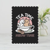 Cuddling Kitties in a Cup - Adorable Tea Time 招待状 (スタンド正面)
