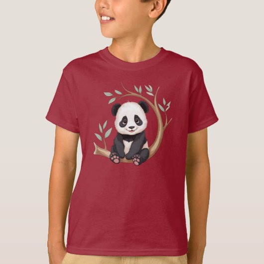 Cuddly Baby Panda – Tree Branch Charm Tee Tシャツ (正面)