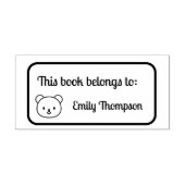 Cuddly Bear 'This Book Belongs To' Stamp ラバースタンプ (インプリント)