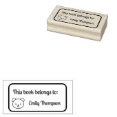 Cuddly Bear 'This Book Belongs To' Stamp ラバースタンプ (押印)