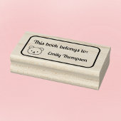 Cuddly Bear 'This Book Belongs To' Stamp ラバースタンプ