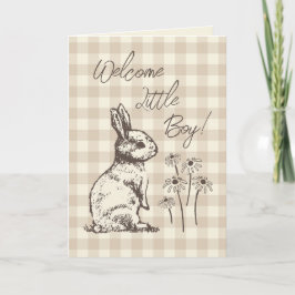 Cuddly Bunny Rabbits Bonanza -新生児少年。 カード