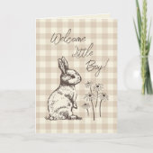 Cuddly Bunny Rabbits Bonanza - new baby boy. カード (正面)