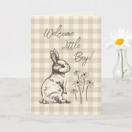 Cuddly Bunny Rabbits Bonanza - new baby boy. カード