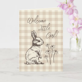 Cuddly Bunny Rabbits Bonanza - new baby girl. カード