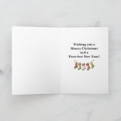 Cuddly Christmas Kittens Under the Tree Card シーズンカード (内部)