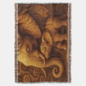 Cuddly Elephants スローブランケット (正面縦)