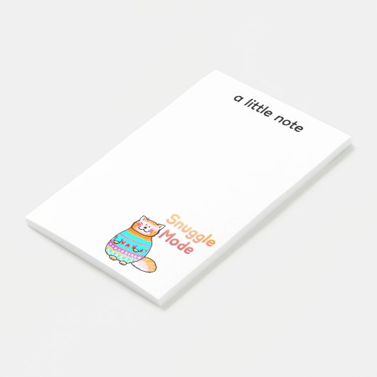 Cuddly Ginger Cat Snuggle Mode ポストイット (アングル)