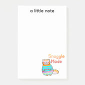 Cuddly Ginger Cat Snuggle Mode ポストイット (正面)