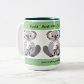 Cuddly KOALA – オーストラリアの野生生物 – 自然 ツートーンマグカップ (正面左)
